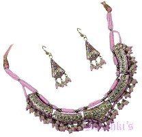 lac necklace earring set - click here for large view